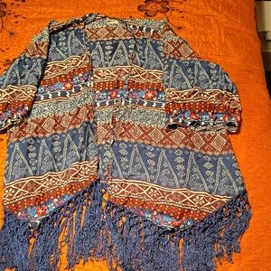 Hollister Multicolor Patterned Kimono